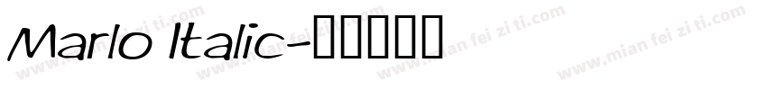 Marlo Italic字体转换